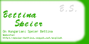 bettina speier business card